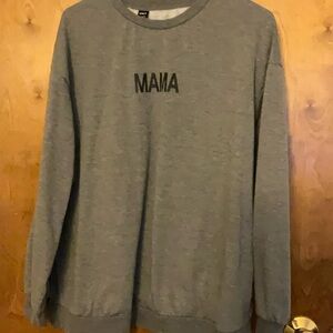 Gray 'MAMA' Sweatshirt